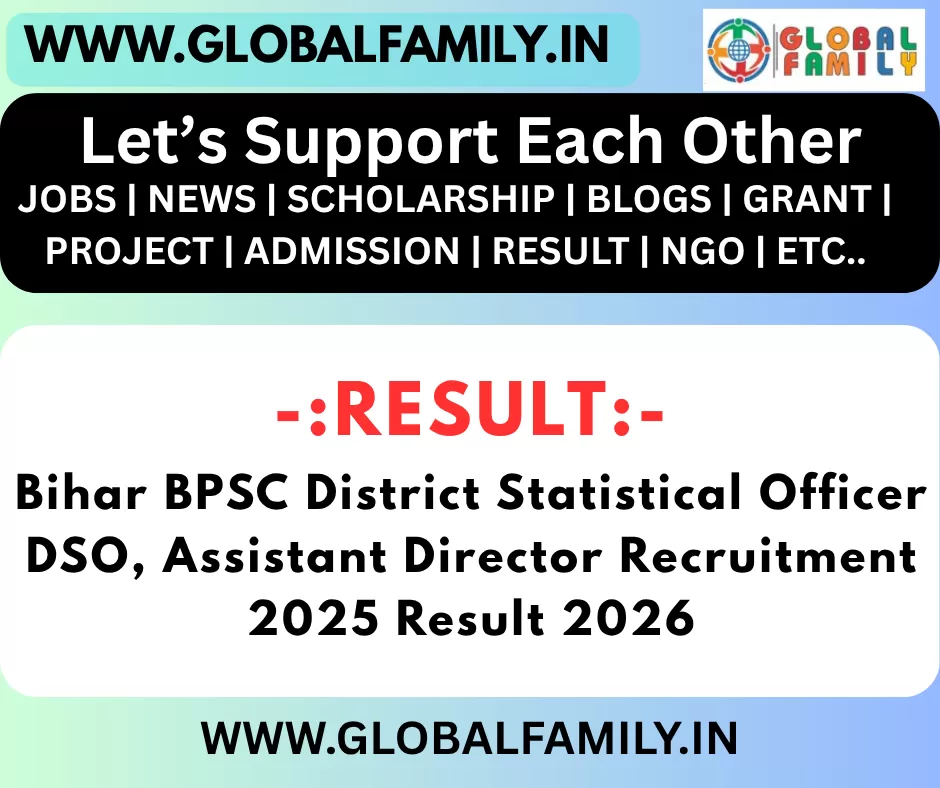 Bihar BPSC District Statistical Officer DSO, Assis