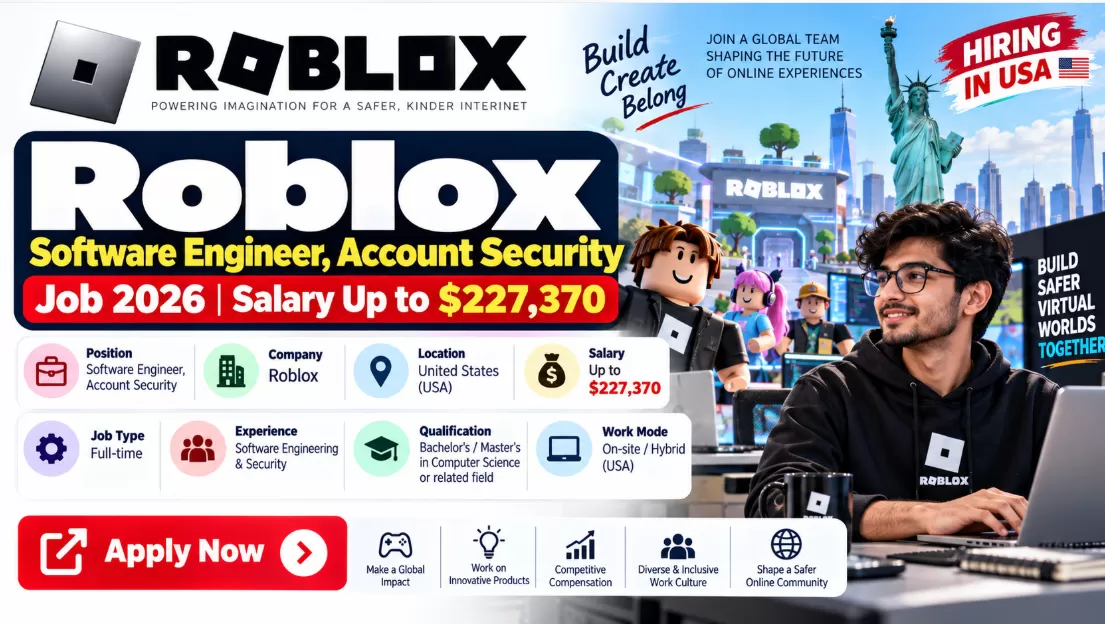 Roblox Software Engineer, Account Security Job 2026: Salary Up to $227,370 in the USA